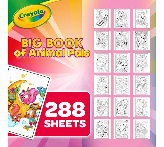 Crayola 288 - Page Coloring Book, Big Book of Animal Pals - Marah Kids