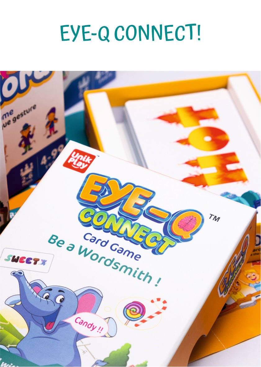 Unik Play - Educational Game Eye Q Connect | Easy to Learn Playing Card Games, Fun Family Brain Game | Boys & Girls Age 6+ - Marah Kids