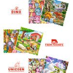 Unik Play - Go Crazy Jigsaw Puzzle | Attractive Cartoon Print Puzzle | 2 Puzzle Trays - Construction | Kids and Adults 6+ - Marah Kids