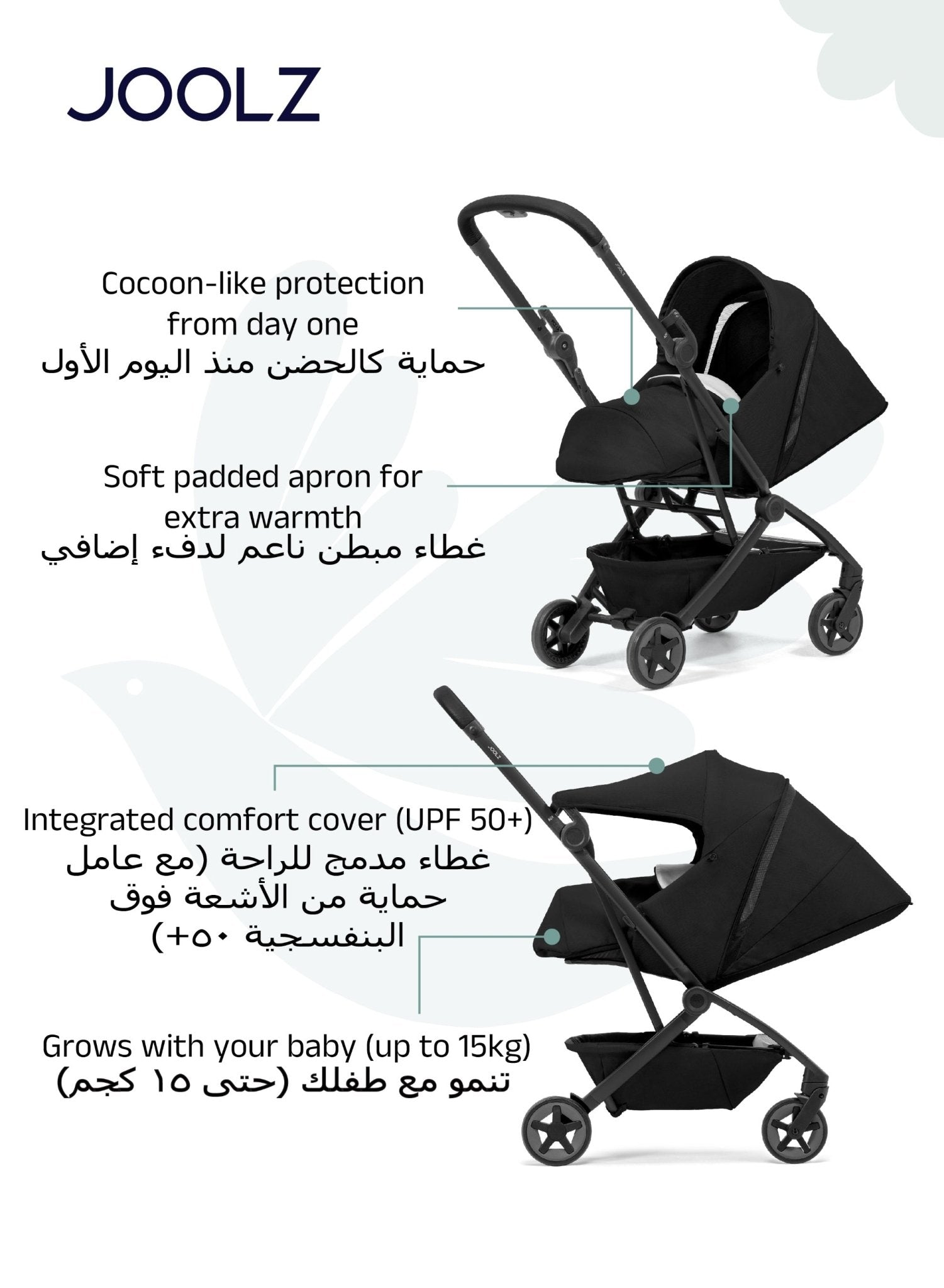 Aer² Ultra Compact Baby Stroller 6kg with Recline & Airplane Friendly Fold - Marah Kids