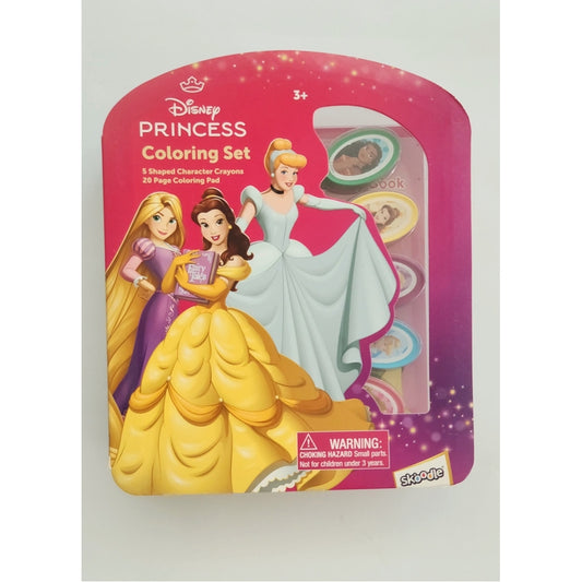 DISNEY PRINCESS COLORING SET WITH SHAPED CRAYON
