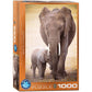 Eurographics Puzzle 1000 Elephant & Baby - Marah Kids