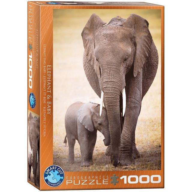 Eurographics Puzzle 1000 Elephant & Baby - Marah Kids