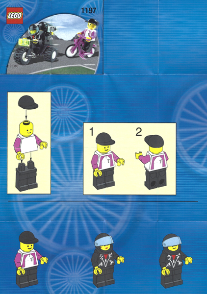 Lego Telekom Race Cyclist and Television Motorbike 1197