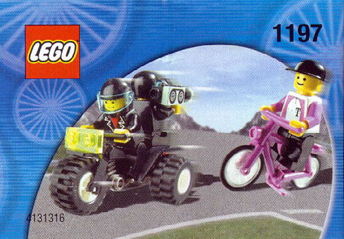 Lego Telekom Race Cyclist and Television Motorbike 1197