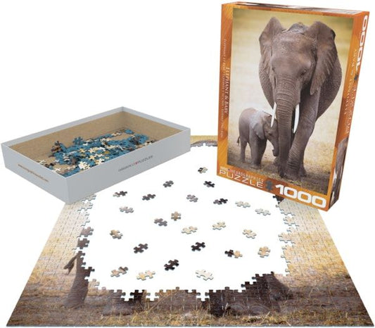 Eurographics Puzzle 1000 Elephant & Baby - Marah Kids