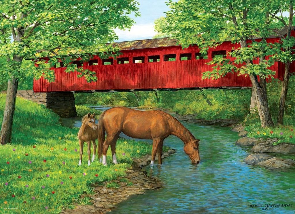 Eurographics Puzzle 1000 Sweet Water Bridge By Persis Claytox Weirs - Marah Kids