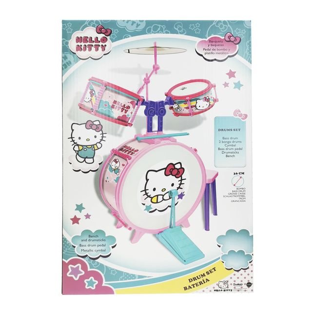 Hello Kitty Drums Set With Stool - Marah Kids