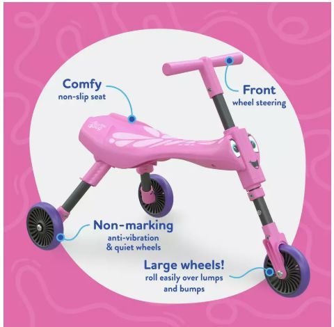 Mookie Scuttle Bug Butterfly Pink And Purple - Marah Kids