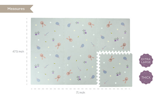 Taf Toys Urban Garden XL Puzzle Play Mat | 180x120cm Baby Mat, 0M+