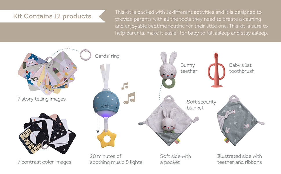 Taf Toys Bedtime Kit | Music, Lights & Baby Essentials Gift Set