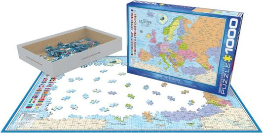 Eurographics Puzzle 1000 Map Of The Europe - Marah Kids