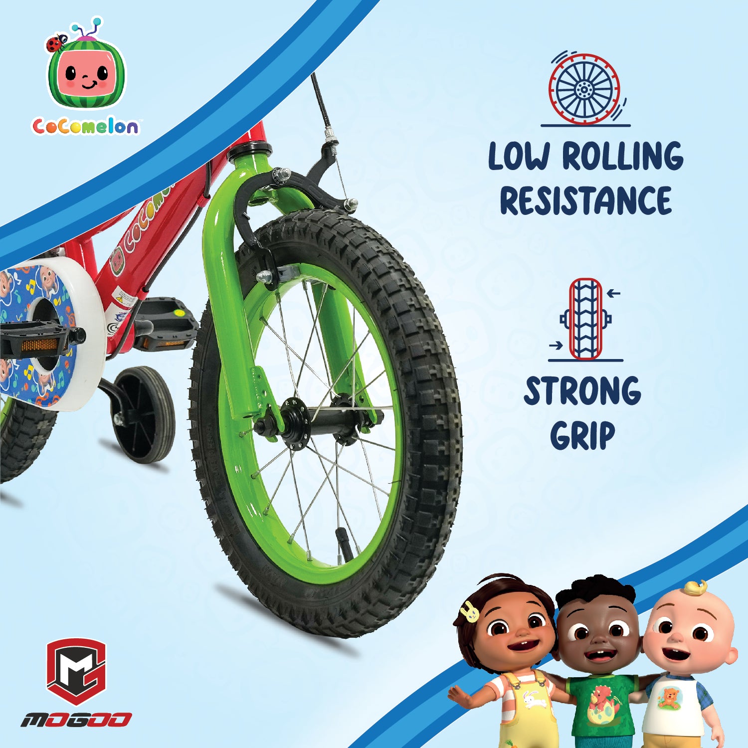 Cocomelon Beats Kids Bike - 14 Inch - Red - Marah Kids