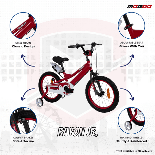 Rayon Junior 2.0 14" Kids Bicycle - Red - Marah Kids