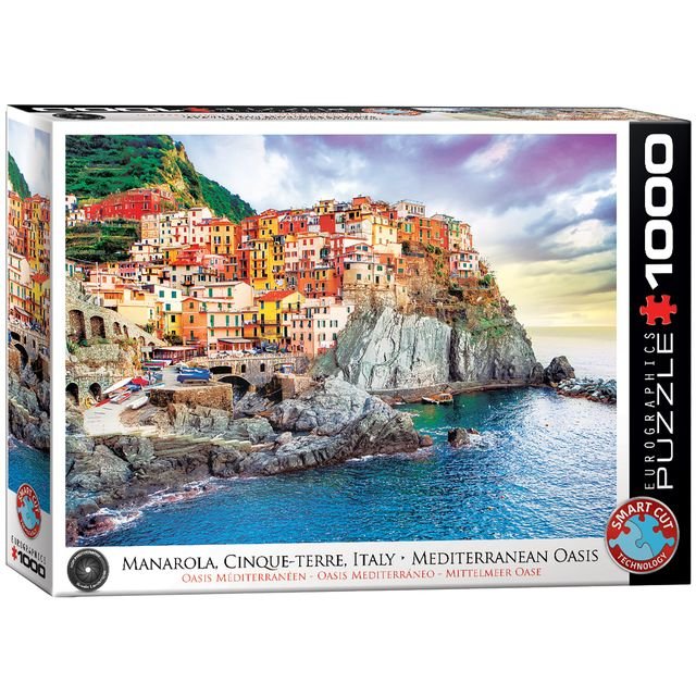Eurographics Puzzle 1000 Manarola Cinque Terre Italy Mediterranean Oasis - Marah Kids