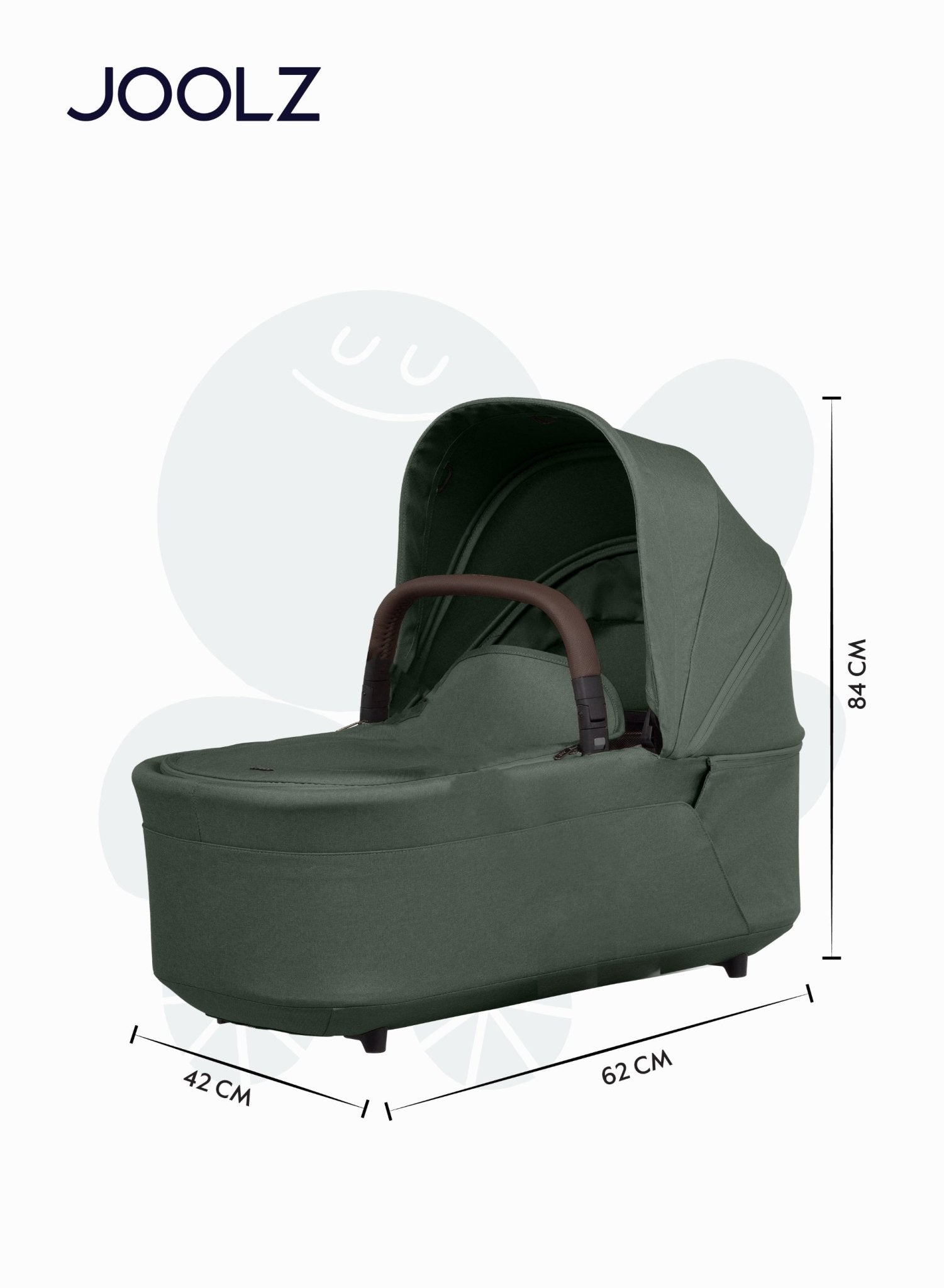 Joolz Hub² Carrycot Lightweight Foldable Bassinet – Forest Green - Marah Kids