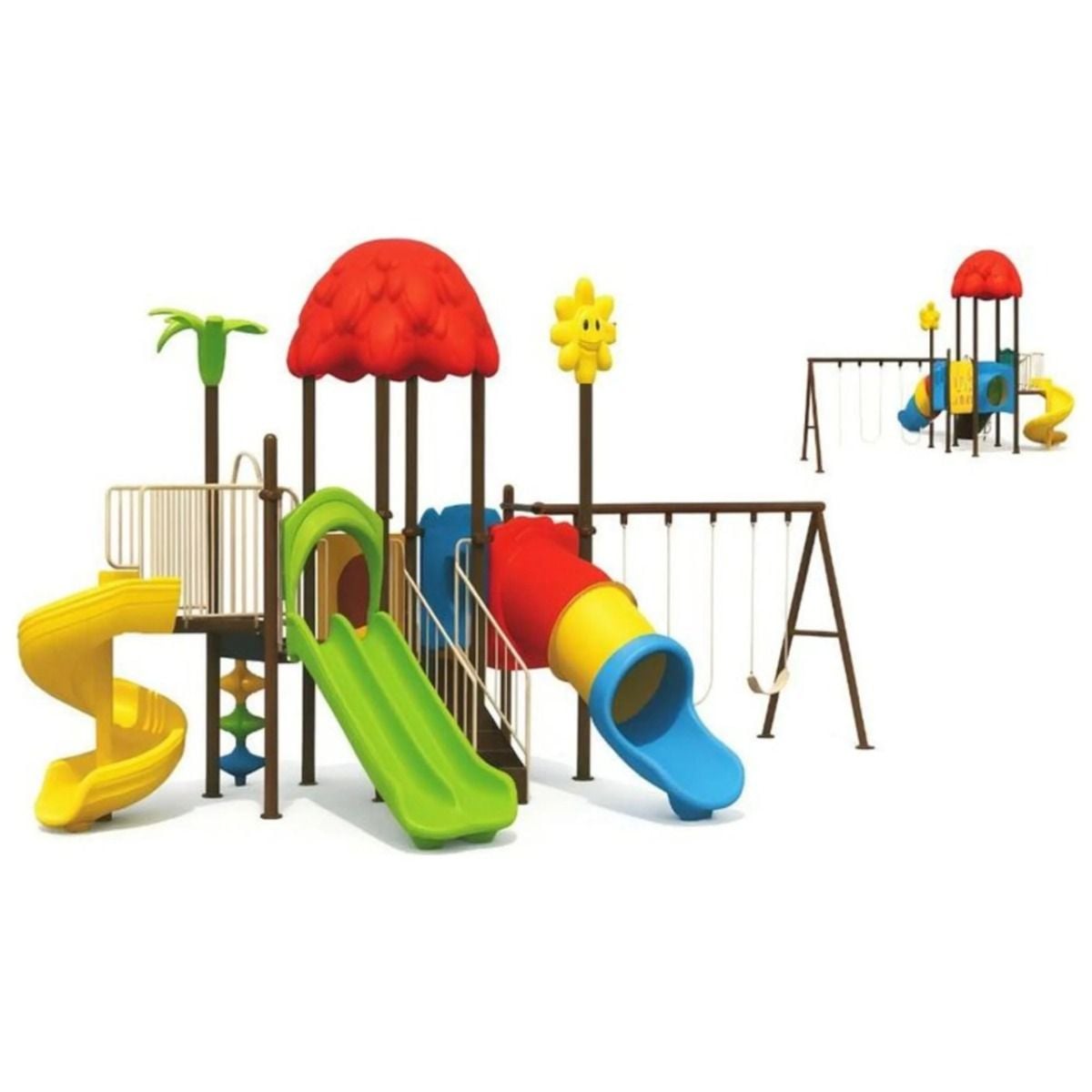 Gambol - Dome Mega Play Zone With 3 Slides & 3 Swings - image 2