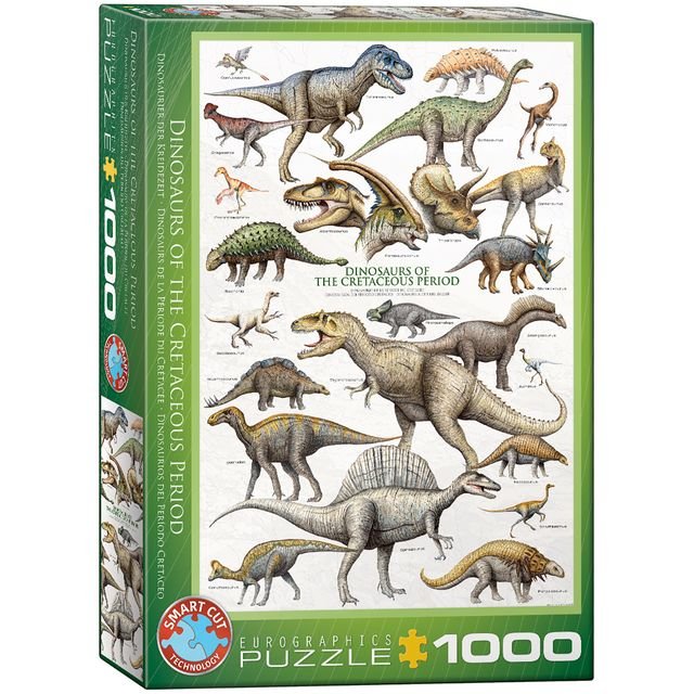 Eurographics Puzzle 1000 Dinosaurs Of Cretaceous Period - Marah Kids