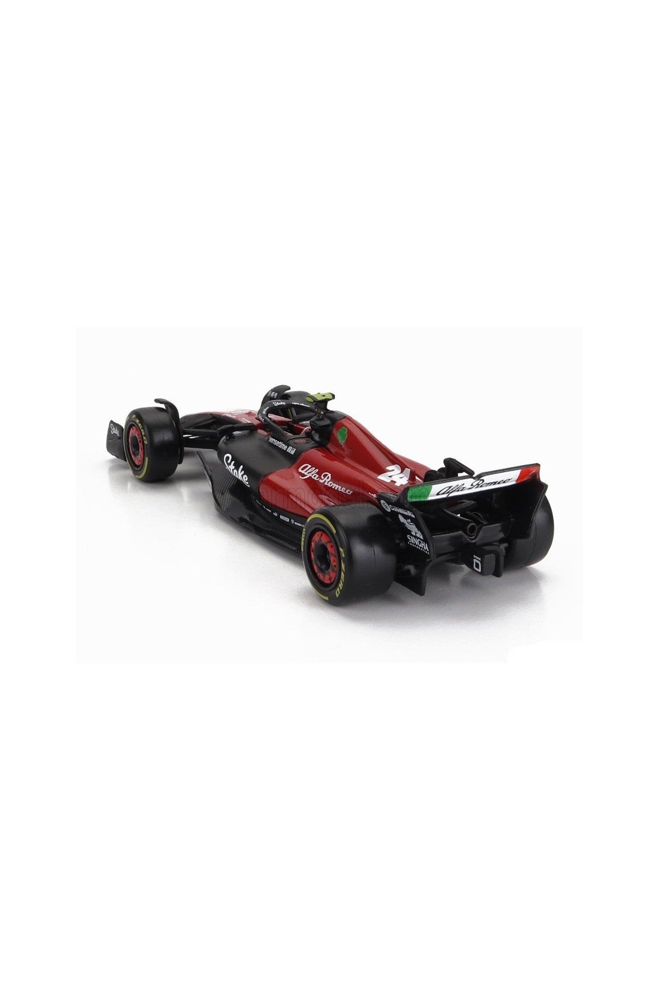 Bburago Alfa Romeo F1 C43 24 Guanyu Zhou Season 2023 Black Red 1:43 Scale Diecast Model - Marah Kids