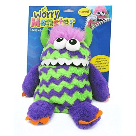 PMS WORRY MONSTER | 9 - inch Soft Plush Toy (3 Color Asst Pink/Purple/Blue) - Marah Kids