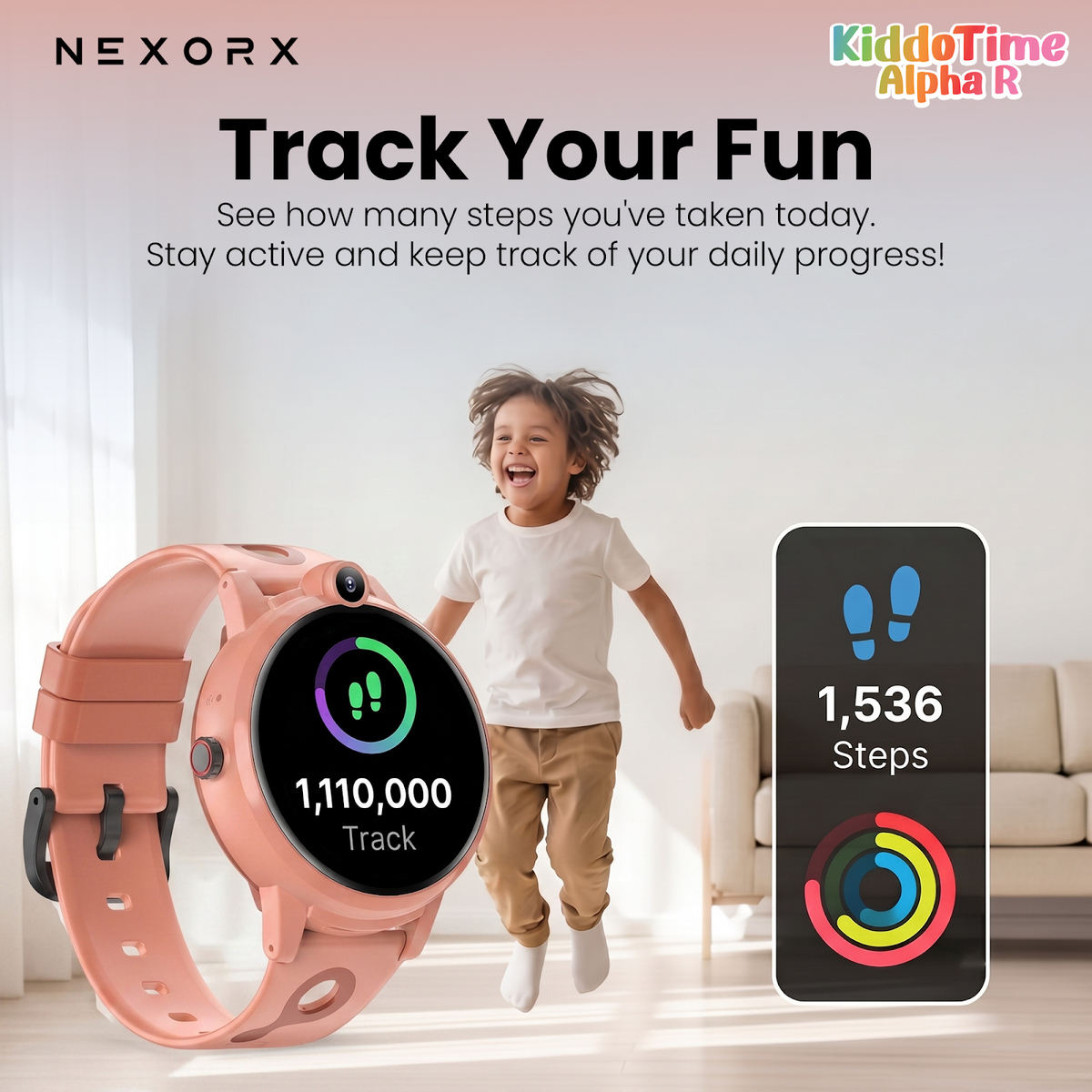 NEXORX KiddoTime Alpha R Kids Smart Watch for Boys Girls, 4G GPS Tracking Smartwatch, Video Calling, SO - image 5