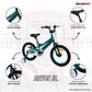 Rayon Junior 2.0 16" Kids Bicycle - Green - Marah Kids