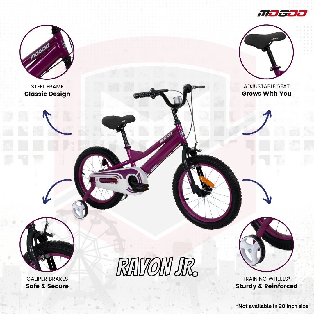 Rayon Junior 2.0 16" Kids Bicycle - Purple - Marah Kids