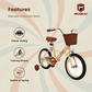 Retro 16-Inch Kids Bike - Beige