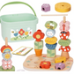 Tooky Toys Garden Stacking Set wooden toddler toy for ages 3+ | Marah Kids UAE