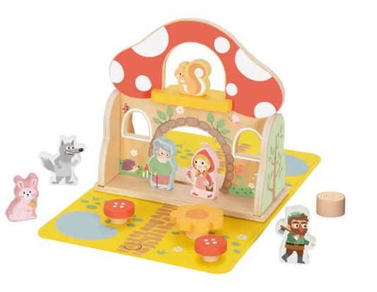Tooky Toys Little Red Riding Hood Play Set wooden building and play set for ages 3+ | Marah Kids UAE