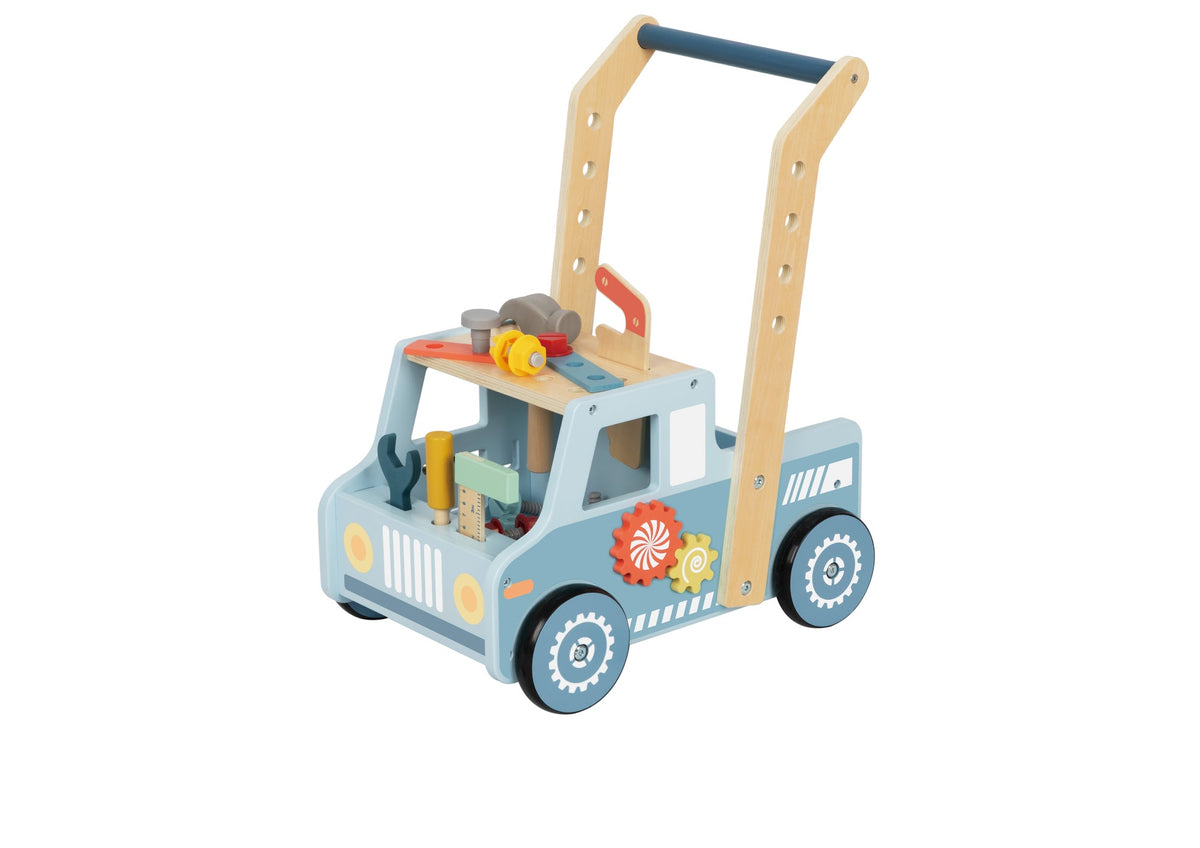 Tooky Toys Tool Bench Walker wooden toddler toy for ages 3+ | Marah Kids UAE