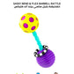 Soft Bend & Flex Barbell Rattle for Babies, Develops Rhythm and Sensory Skills for Infants 0+ Months - Marah Kids