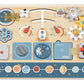 Tooky Toys Busy Board - Space wooden toddler toy for ages 3+ | Marah Kids UAE