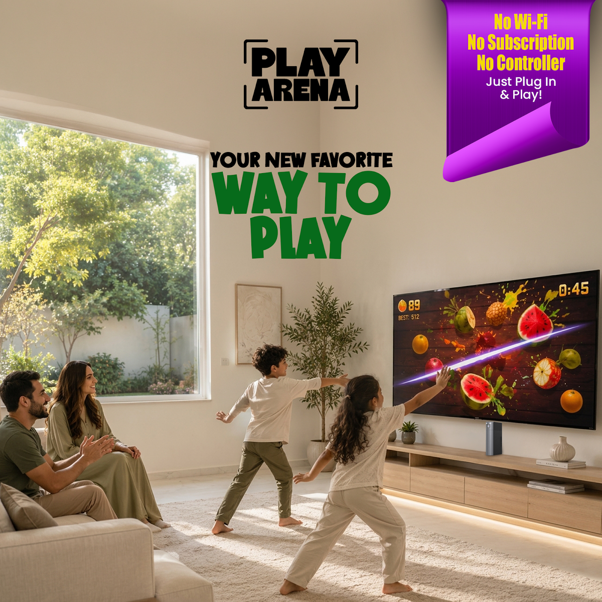PlayArena Motion Game Console for Kids, Motion Sensing & Classic Video Games, Plug & Play HDMI Gaming C - image 5