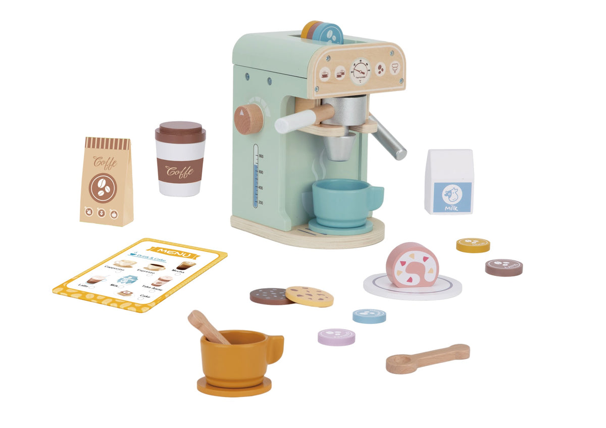 Tooky Toys Coffee Shop wooden play kitchen toy for ages 3+ | Marah Kids UAE