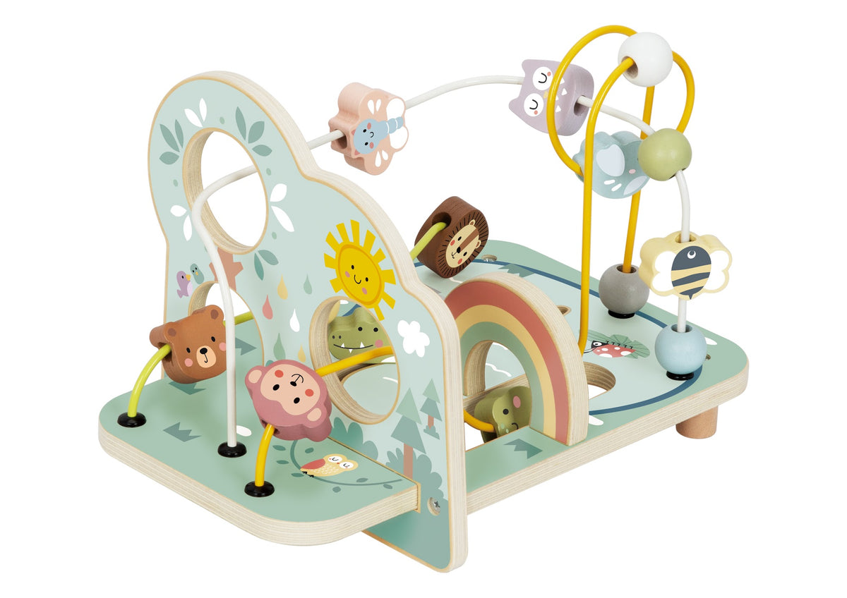Tooky Toys Forest Beads Coaster wooden toddler toy for ages 3+ | Marah Kids UAE