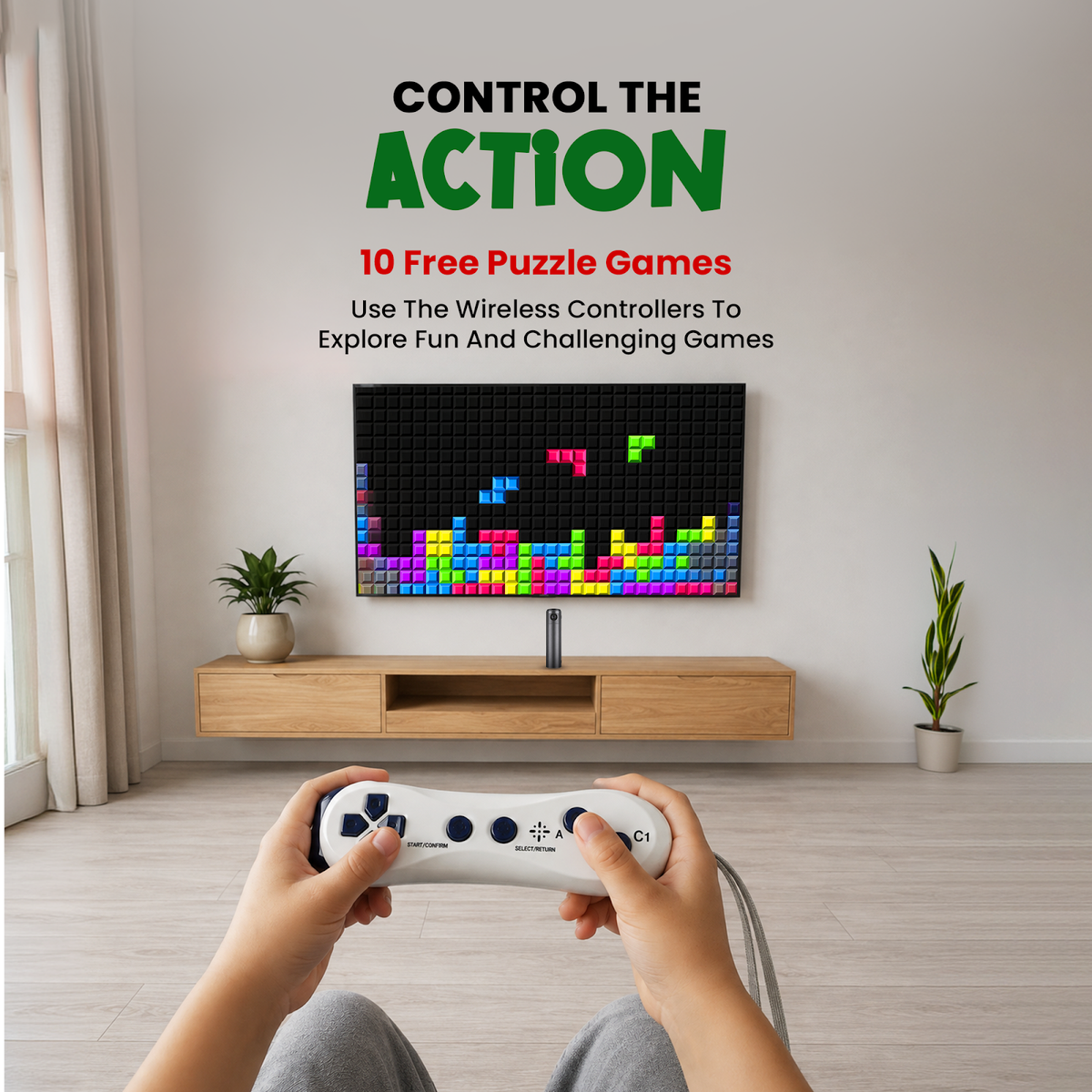 PlayArena Motion Game Console for Kids, Motion Sensing & Classic Video Games, Plug & Play HDMI Gaming C - image 3