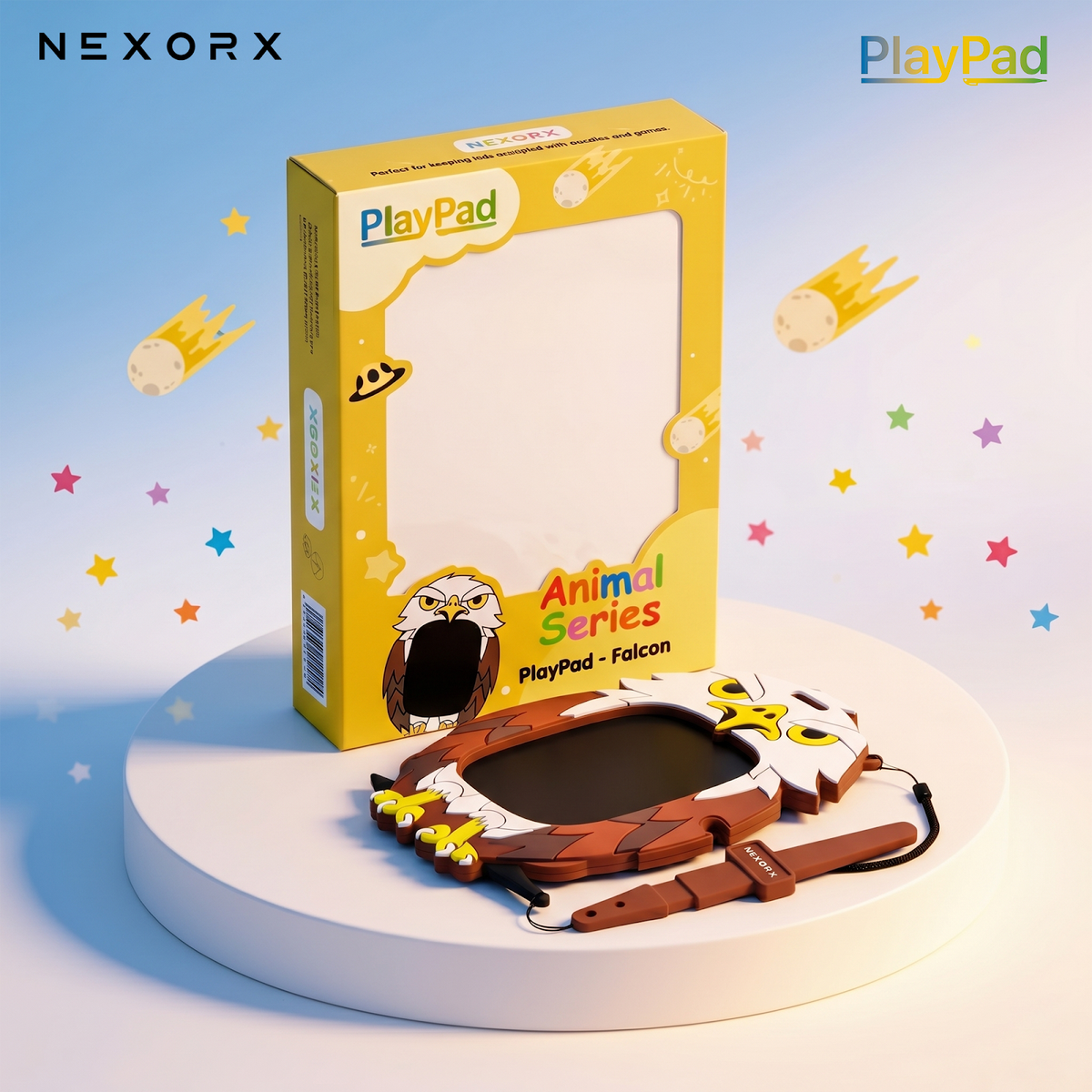NEXORX PlayPad Falcon Animal Series Kids Doodle Drawing Pad, Silicone & Plastic, Ink-Free & Mess-Free, - image 6