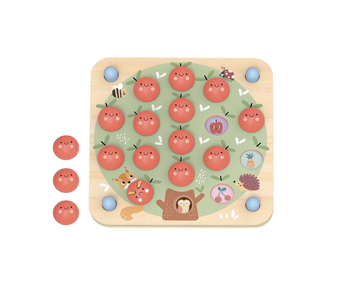 Tooky Toys Memory Game - Apple educational wooden toy for ages 3+ | Marah Kids UAE