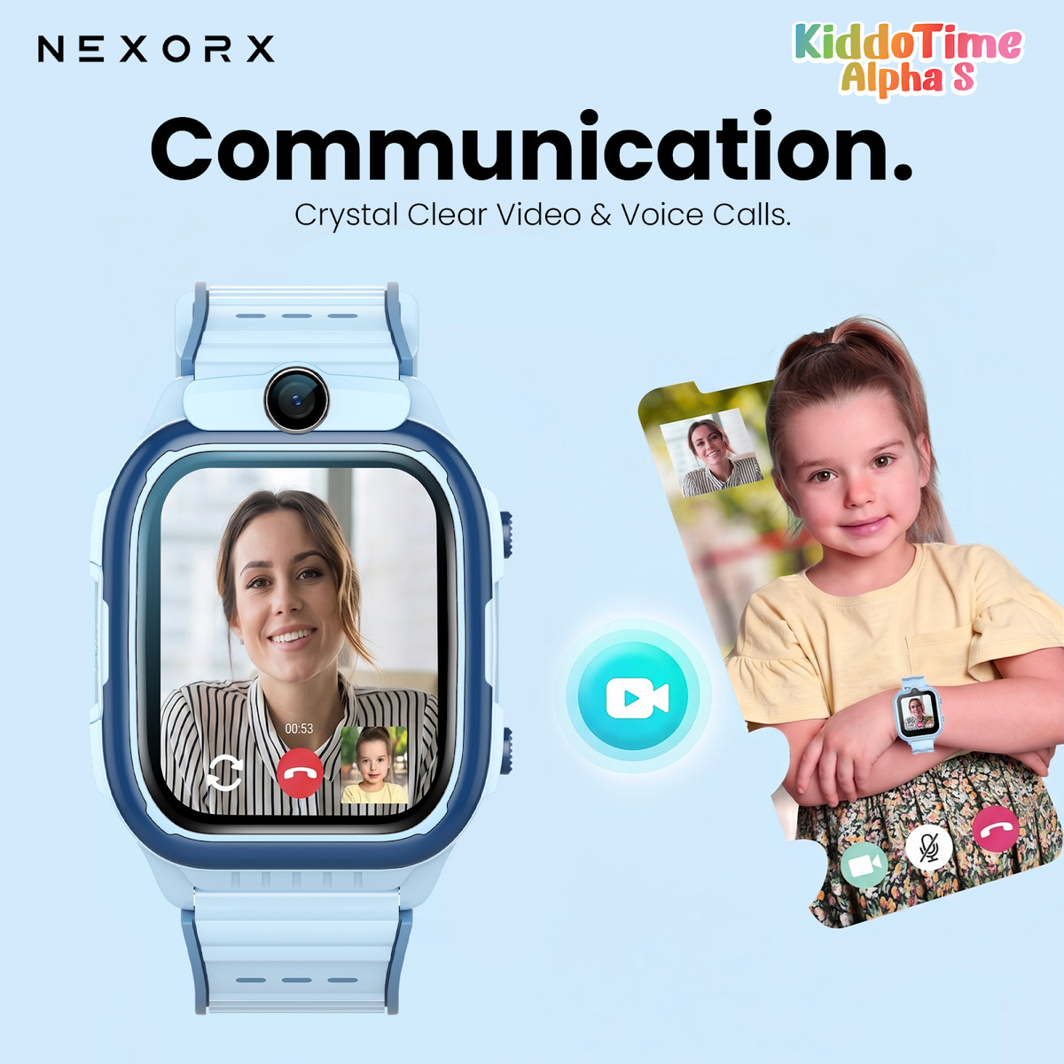 NEXORX KiddoTime Alpha S Kids Smart Watch for Boys Girls, 4G GPS Tracker Smartwatch, Video Calling, Voi - image 3