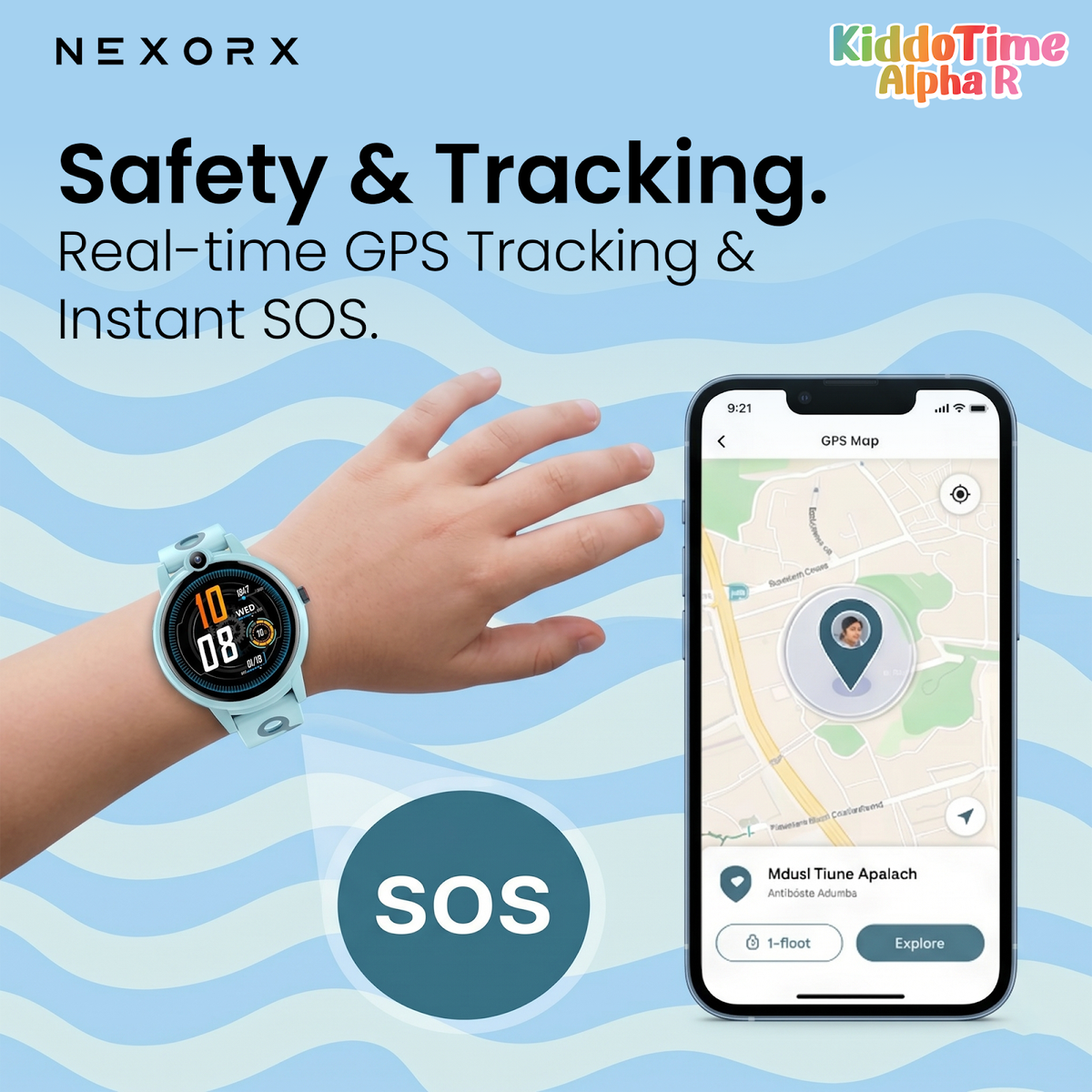 NEXORX KiddoTime Alpha R Kids Smart Watch for Boys Girls, 4G GPS Tracking Smartwatch, Video Calling, SO - image 2
