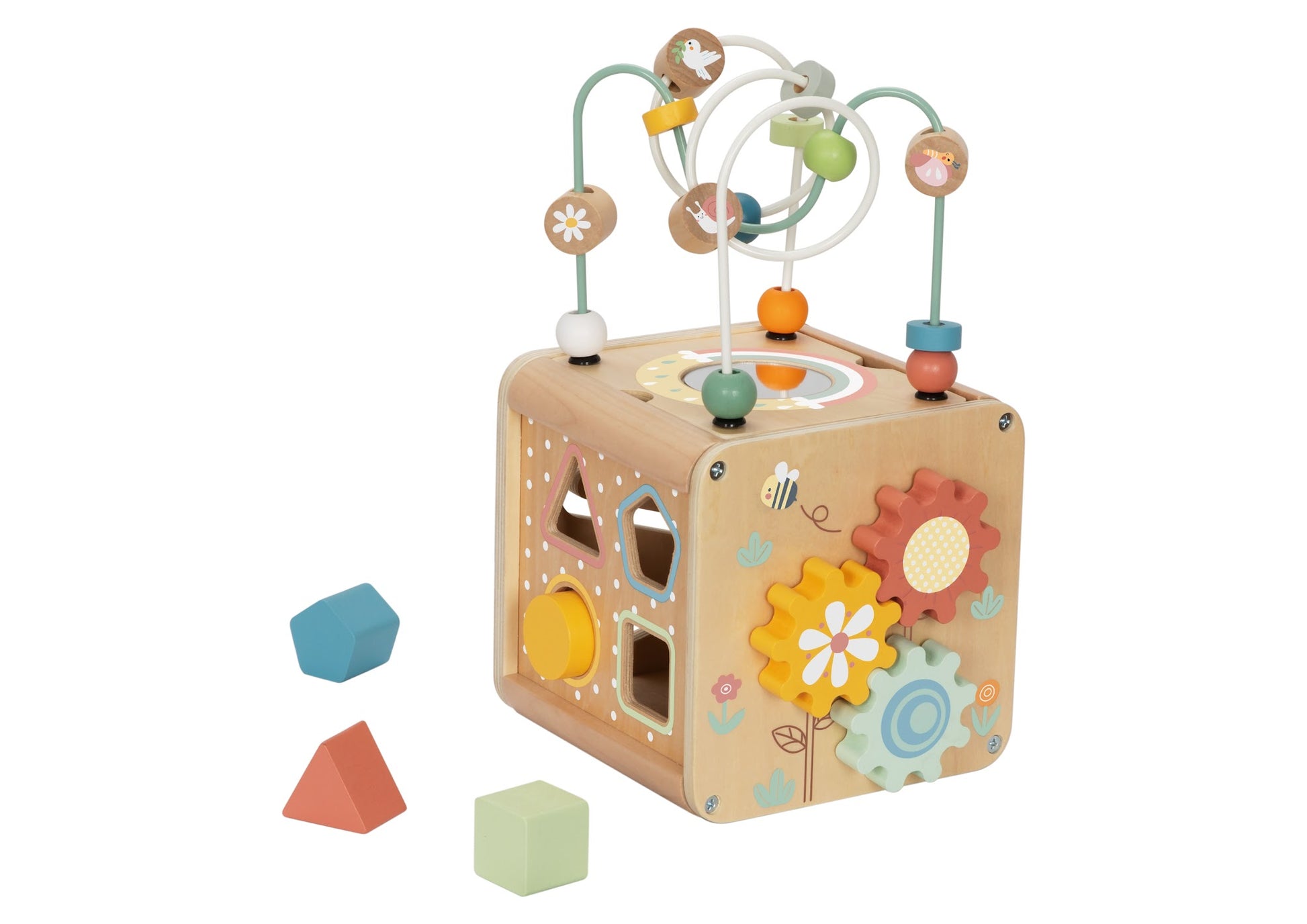 Tooky Toys Play Cube wooden toddler toy for ages 3+ | Marah Kids UAE