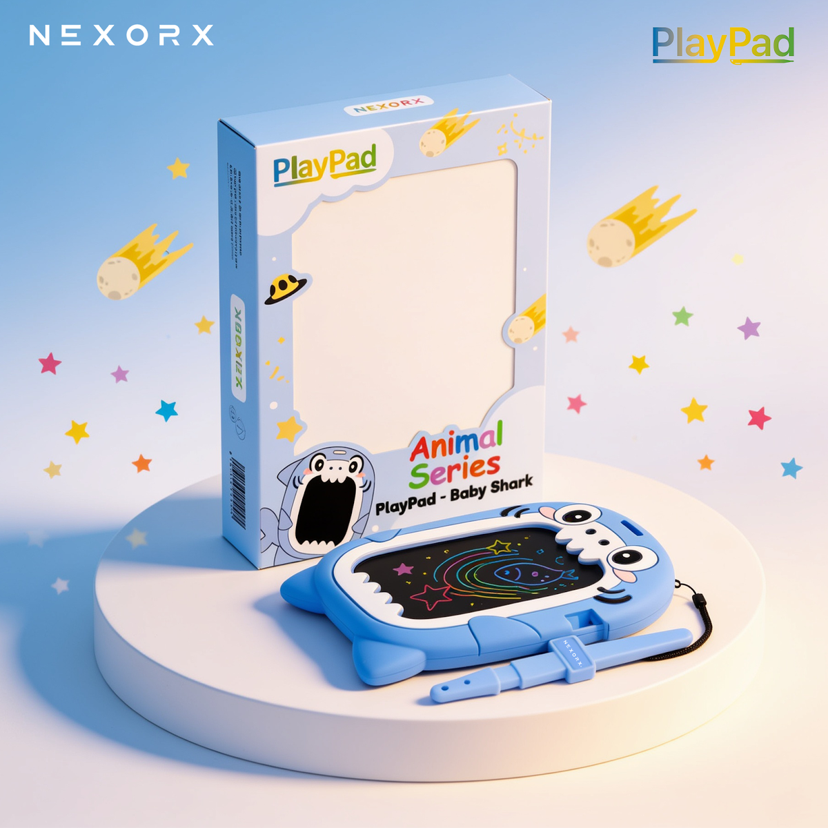 NEXORX Play Pad Animal Series Kids Doodle Drawing Pad, Silicone & Plastic, Ink-Free & Mess-Free, Travel - image 6