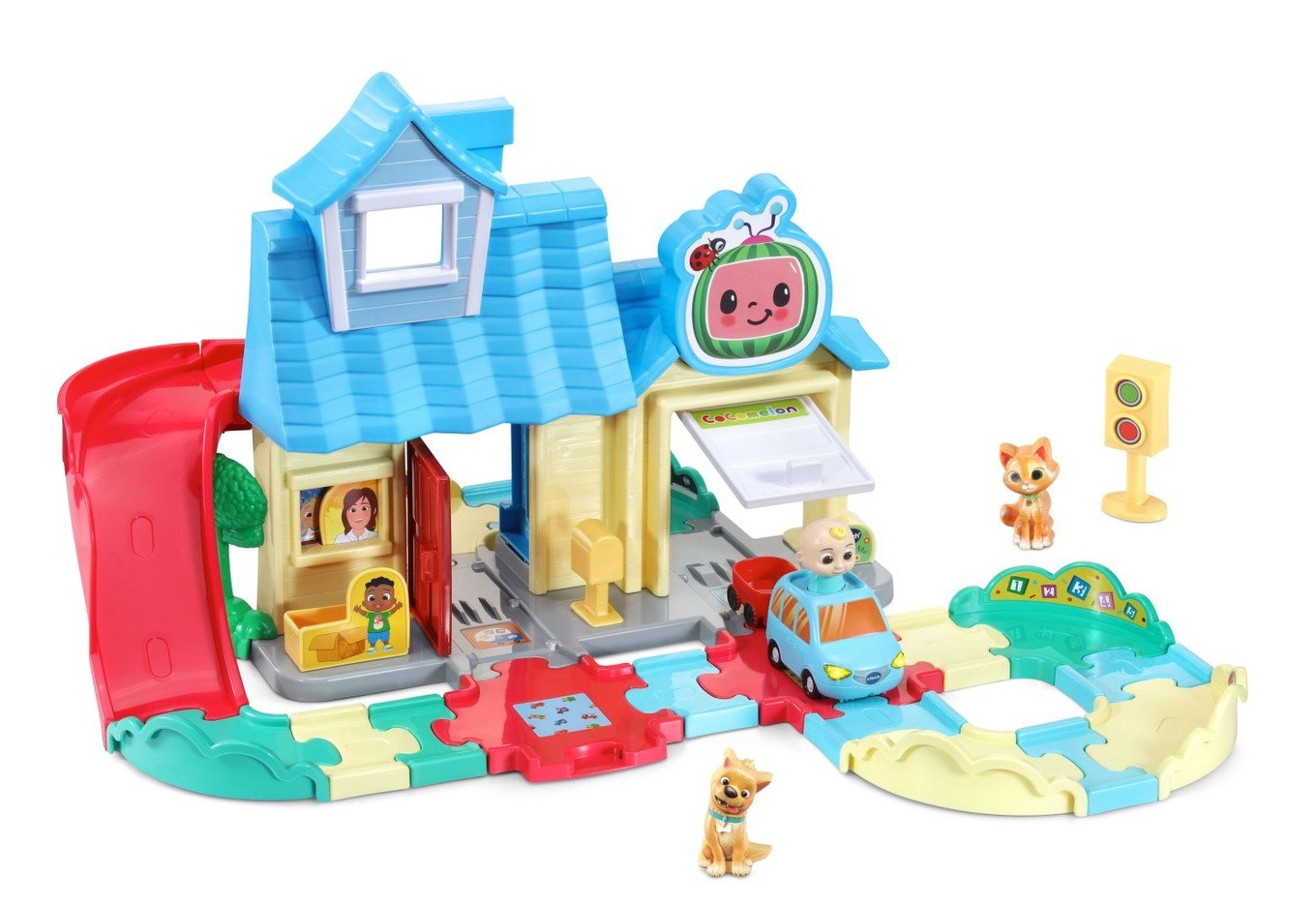 VTech CoComelon Go! Go! Smart Wheels JJ’s House Track Set – Interactive Toddler Toy - Marah Kids