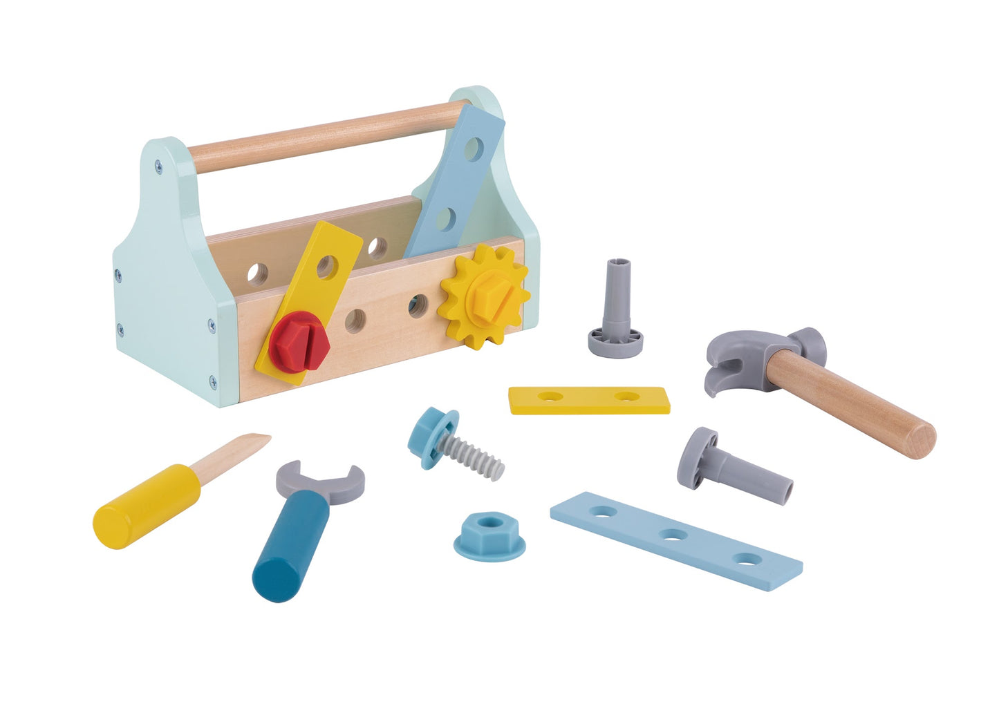 Tooky Toys Take-Along Tool Box wooden pretend play toy for ages 3+ | Marah Kids UAE