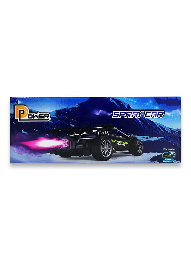 D-Power 1:20 R/C 4Wd Spray Runner Car With Led Lights And Spray Effect  Black | Include Spray Effects, With Realistic Sound | Perfect For Both Indoor And Outdoor Fun | Perfect Gifts For Ages 6+ Up