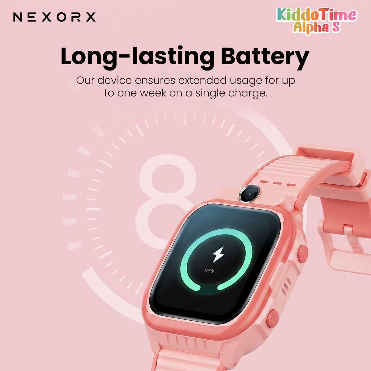 Nexorx KiddoTime Alpha S Kids Smart Watch for Boys Girls, 4G GPS Tracker Smartwatch, Video Calling, Voi - image 5