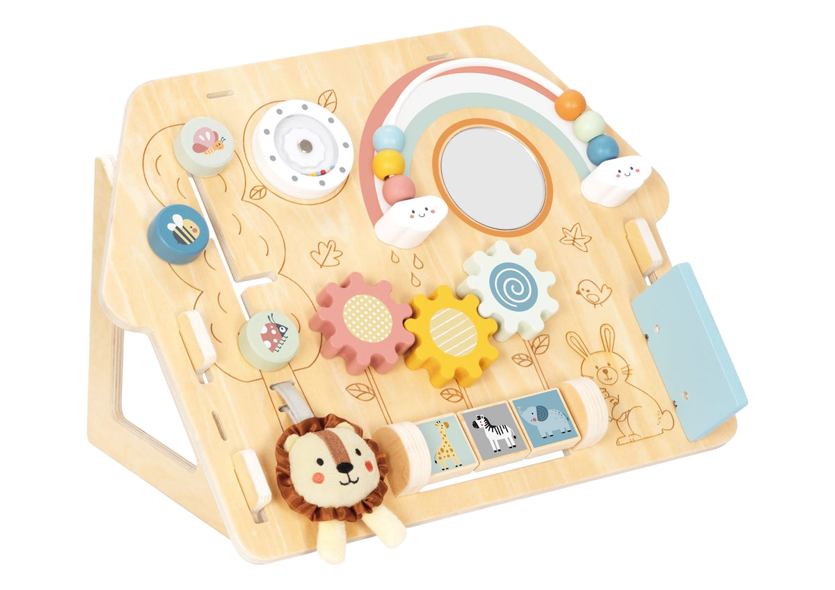 Tooky Toys 2 in 1 Activity Board wooden toddler toy for ages 3+ | Marah Kids UAE