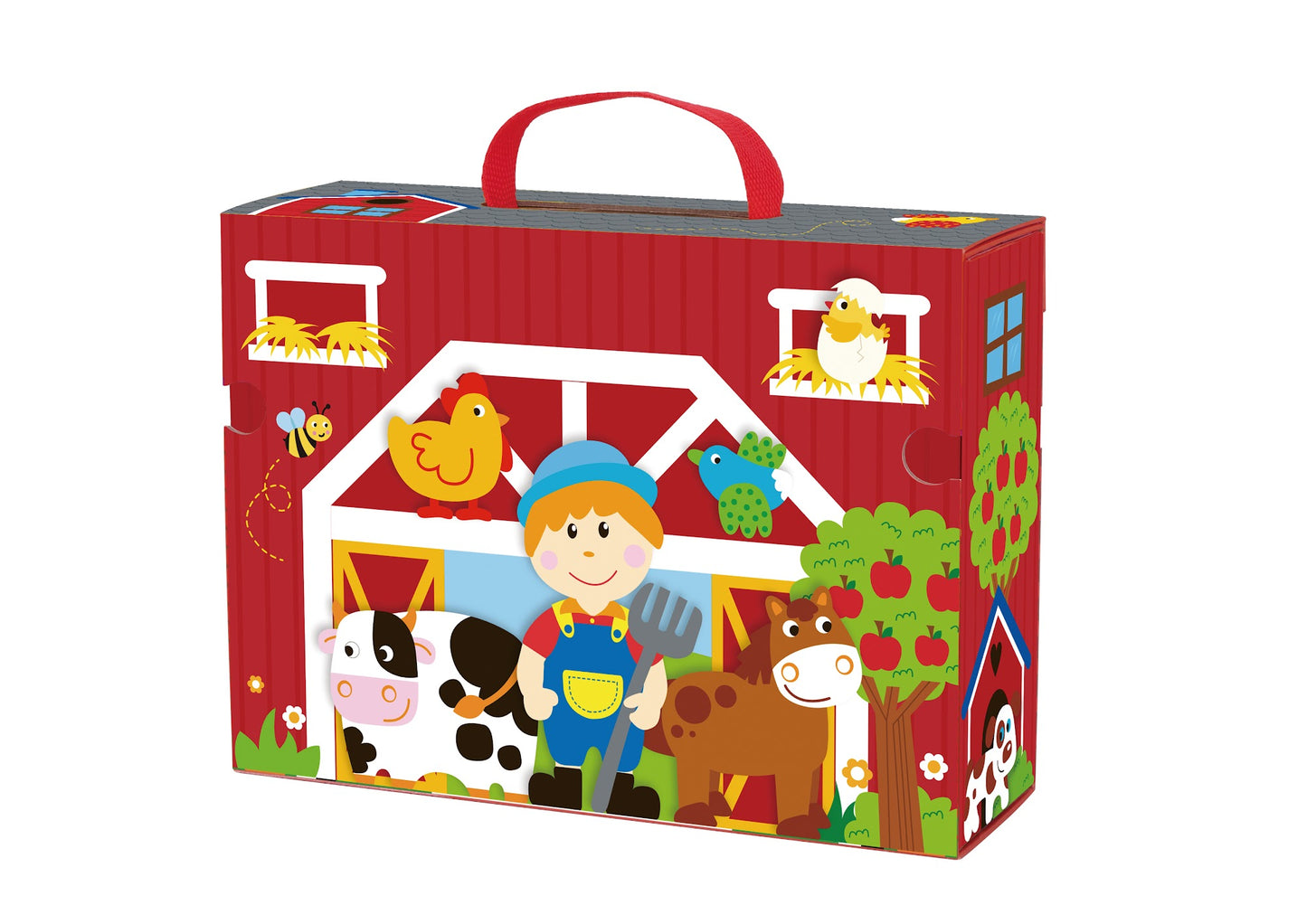 Tooky Toys Farm Play Box wooden building and play set for ages 3+ | Marah Kids UAE