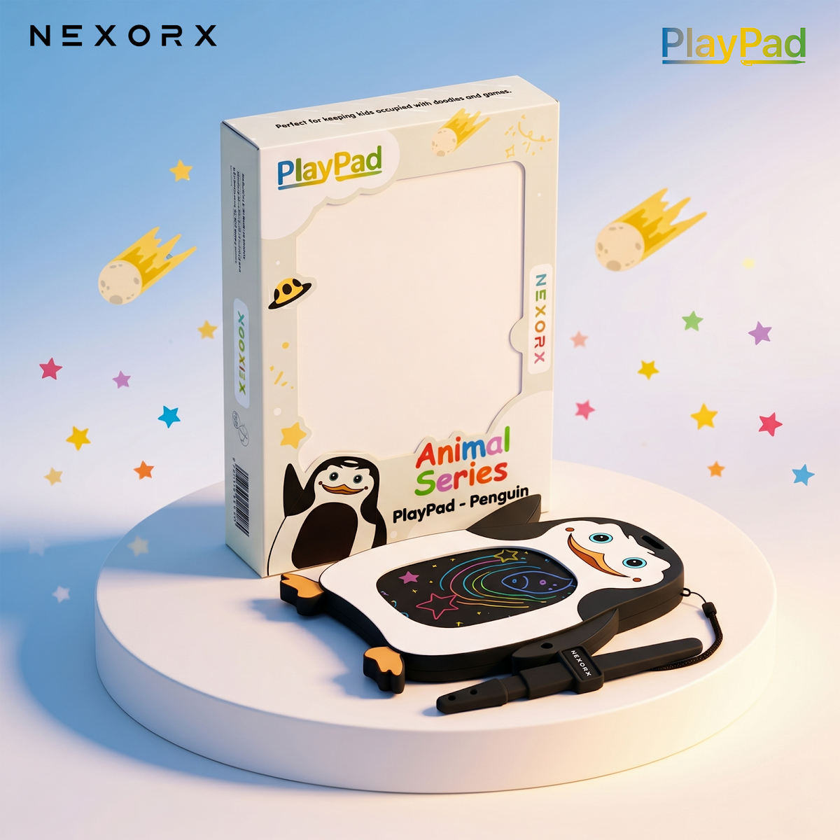 NEXORX Play Pad Animal Series Kids Doodle Drawing Pad, Silicone & Plastic, Ink-Free & Mess-Free, Travel - image 6